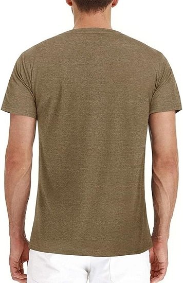 Mens Casual Short Sleeve Henley Shirts Button T Shirts with Pocket