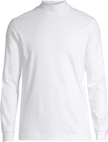 mens Long Sleeve  Mockneck T-Shirt