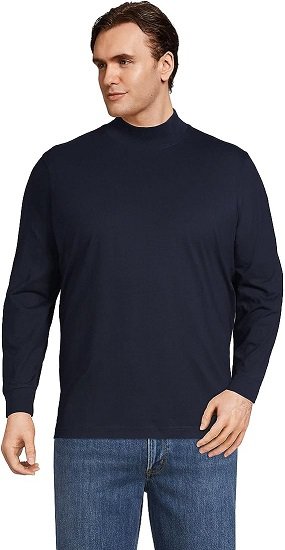 mens Long Sleeve  Mockneck